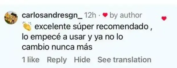 Reseña real de cliente