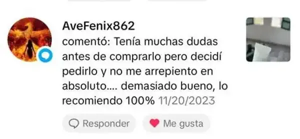 Reseña real de cliente