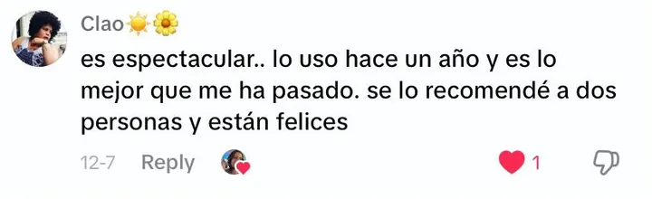 Reseña real de cliente