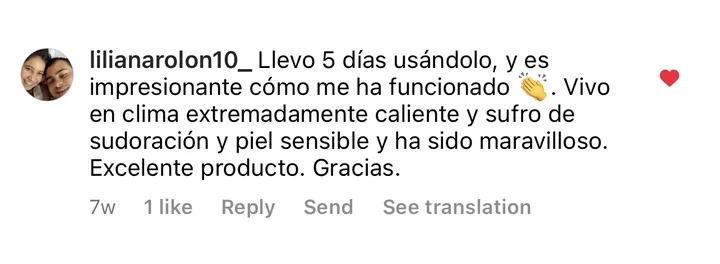 Reseña real de cliente